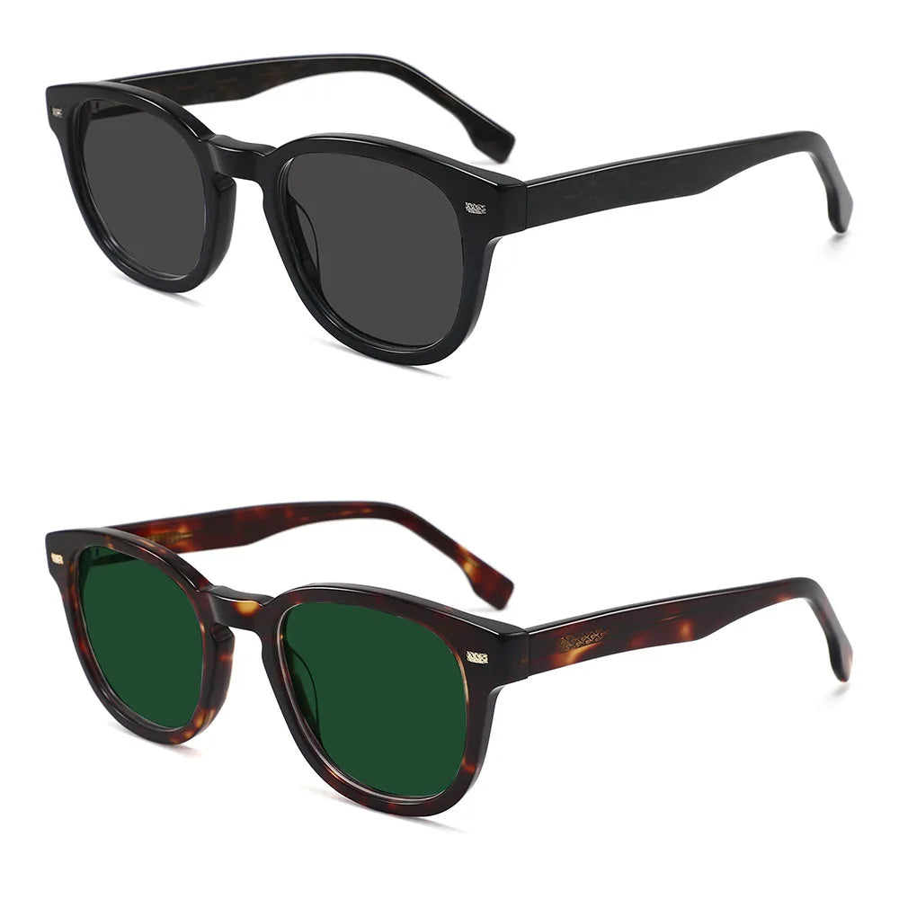 Custom Logo Luxury Thick Frame Square Acetate Sunglasses Fashion Shades Polarized Sun Glasses