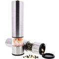 Battery Powered Electric Salt and Pepper Grinder Blue Light Stainless Steel Kitchen Set Cooking Kitchen Tools & Gadgets Support