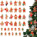 12Pcs Gingerbread Man Christmas Tree Ornaments Hanging Pendant Xmas Cute Funny Kid Gift  Home New Year Decor