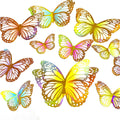 Holographic Gloden Foil Pop up Card 3D  Butterfly Fly Out Cards for Birthday Valentines Graduation Decoration