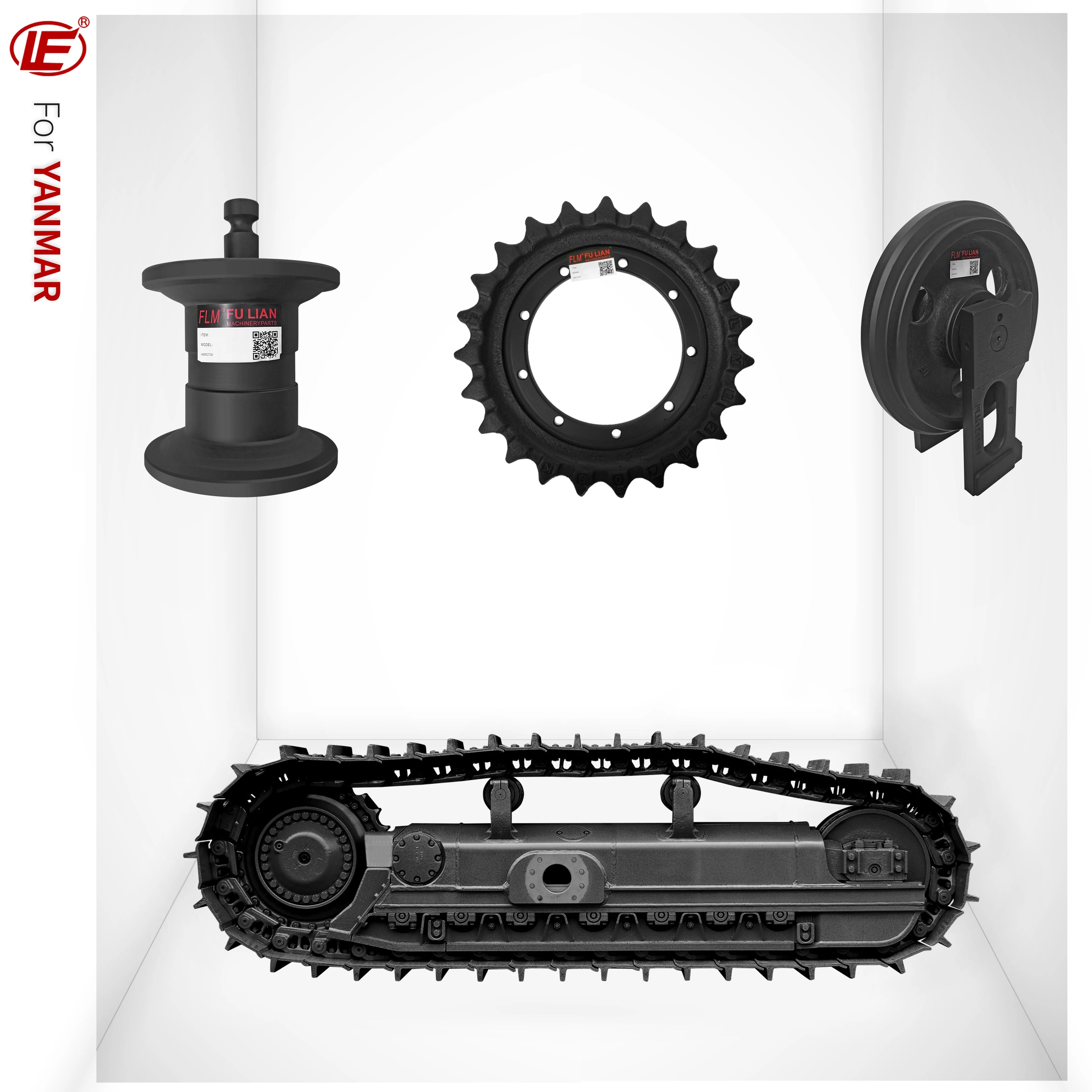 B37 Mini Excavator Undercarriage Parts Bottom Track Roller Idler Chain Sprocket Top Carrier Roller for Yanmar B37V Digger