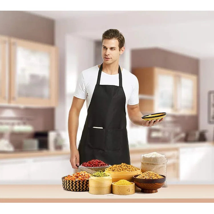 Best Quality Custom logo Cotton Polyester Kitchen Cooking Apron for Promotion