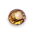 Wholesale Round Cz Stone Loose Gemstone Flat Bottom Champagne Color Checker Cut Cz Stone Cubic Zirconia