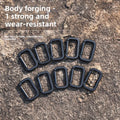 Custom Laser Logo Matte Black Small Unique Aluminum Alloy Rectangle Square Shaped Plain Carabiner Stcks