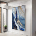 Factory Hd Prints Personalized Decoration Picture Poster Any Size Customize Blue Modern Wall Art Abstract Oil Painting on Canvas