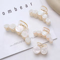 New Fashion Woman Girls Acrylic Hair Claws Elegant Hair Clips Crab Ornament Hairgrip White Mermaid Color Hair Accessories