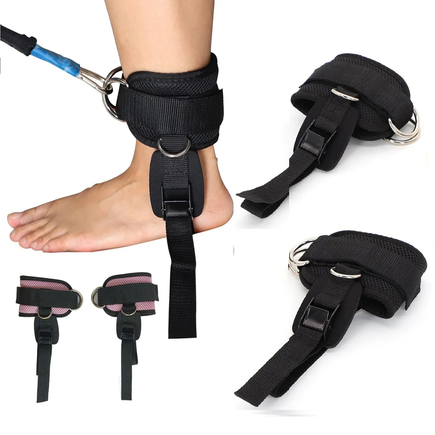 Custom Fitness Padded Ankle Straps Weight Lifting Gym Neoprene Ankle Straps Gym Ankle Straps Exercise Fitness