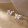 G1933 Elegant Korean Jewelry Crystal Earrings Women Rhinestone Cz Stone Butterfly Stud Earring