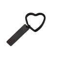 New Fashion Jewelry Stainless Steel Heart Key Ring Bar Keychain Blank Laser Engraving Keychain Custom for Diy Key Ring
