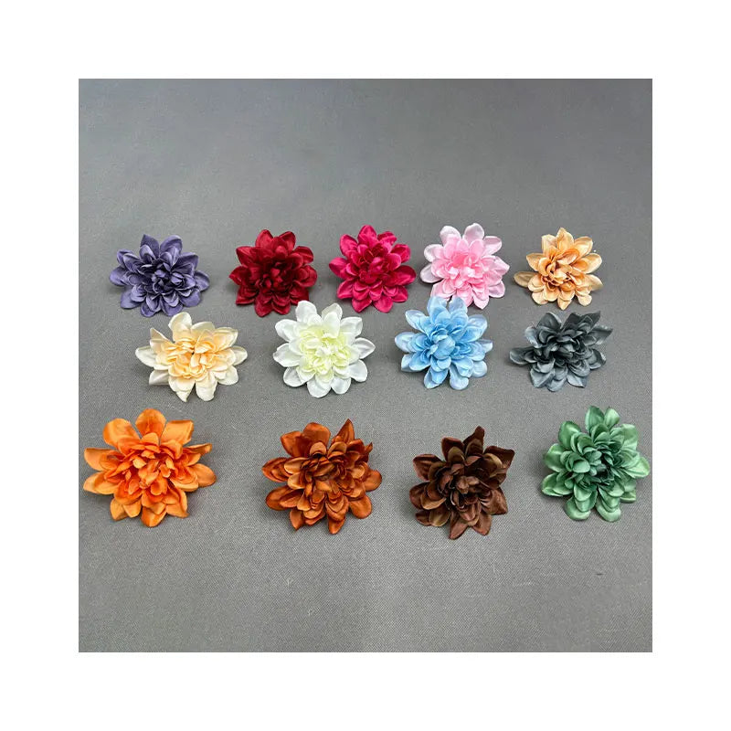 S790 Cheap Price Wholesale Simulation Dahlia Silk Floral Head Diameter 10cm Artificial Dahlia Flower for Wedding Party Decor