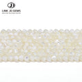 JD GEMS Wholesale 2 3 4mm Natural White Mother of Pearl Shell Beads Round Shells Loose Beads for Jewelry Making