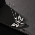Hot Selling Silver Plated Butterfly Clavicle Necklace Delicate Elegant  Hollow Rhinestone Butterfly Necklace Women