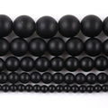 Wholesale Supplier Frosted Matte Black Beads Gemstone Beads with Charms Bracelet Beads for Women