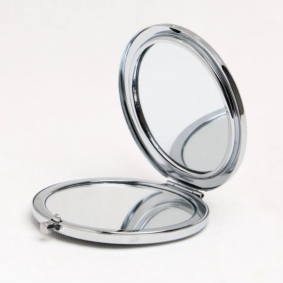 Portable Double Sided Foldable Round Small Makeup Pocket Mirror with Custom Logo Cosmetic Gifts Purse