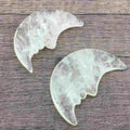 DIY Wholesale Natural Labradorite Sun Moon Face Crystals Healing Stone Crafts for Decoration Clear Quartz Moon Face