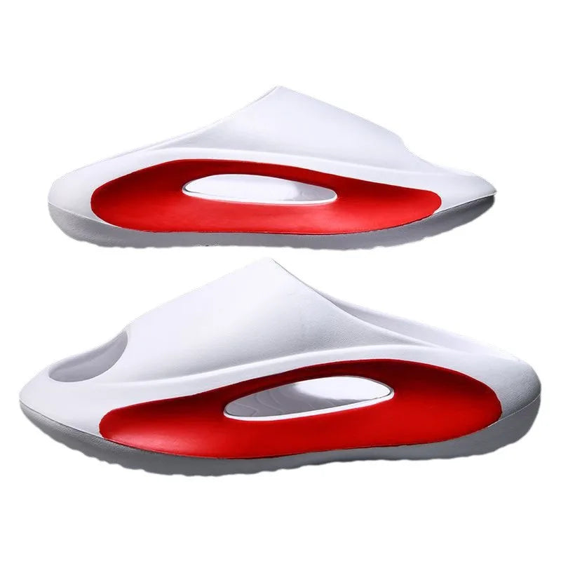 2025 Women's Summer Slippers One-Word Drag Painting Beach Sports Sandals with Thick Bottom Breathable Wholesale