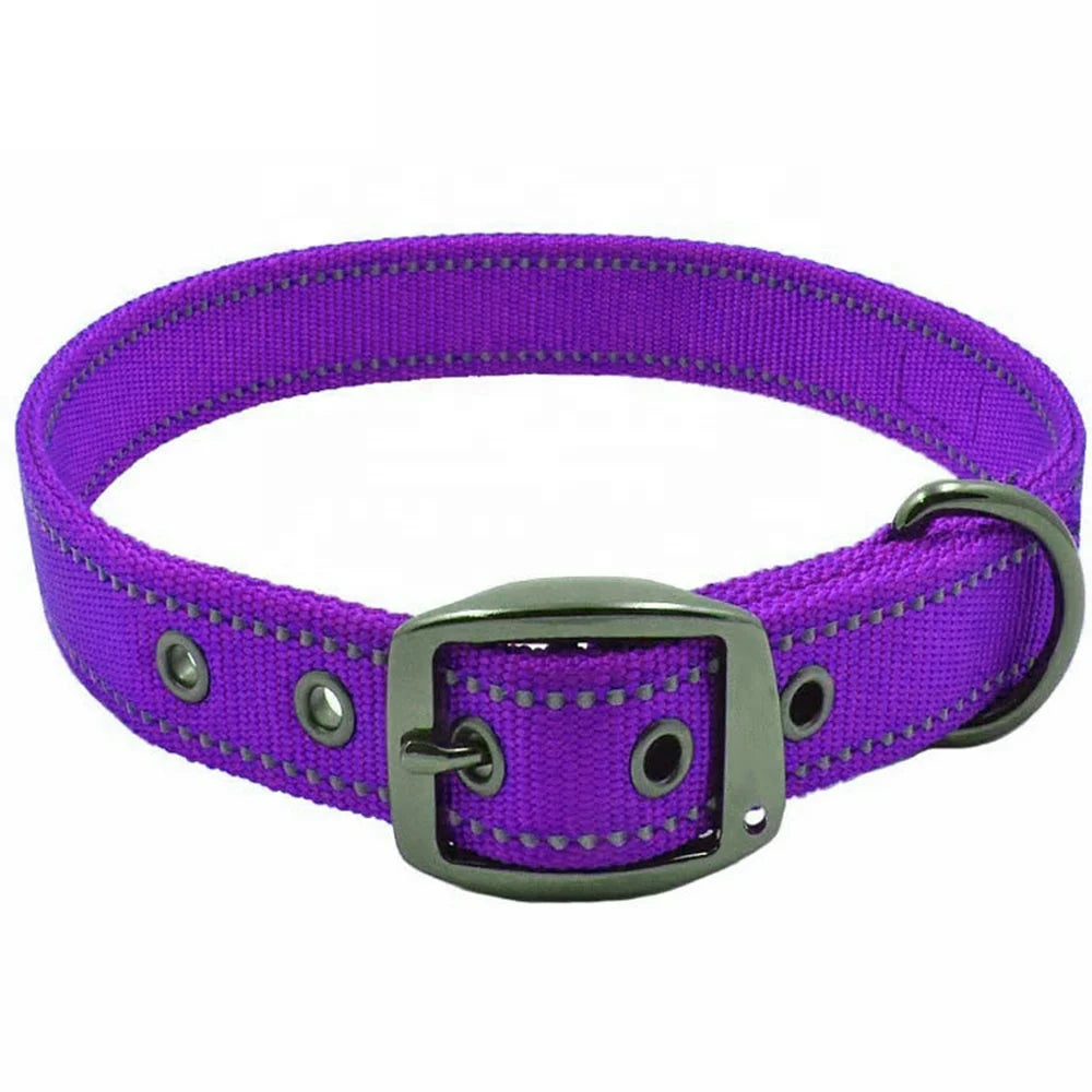 Reflective Luxury Personalized 2 Inch 4cm 5cm Nylon Braided No Pull Adjustable Heavy Duty Combat Tactical Dog Collar