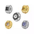 Factory Hot Sale Fashion Ring Peach Heart Octagonal Vintage Luxury Ring Creative Personality Watch Rings