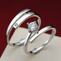 I Love You Couple Rings Unisex Wedding Rings for Women Men Lover Anniversary Jewelry Gift Prevent Allergy 925 Sterling Silver