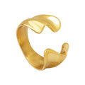 Wholesale Metal Personality Shaped Opening Ring Girl Jewelry Fashion Stainless Steel Ring