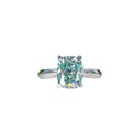 925 Sterling Silver 2ct Engagement Rings Green Blue Cushion Cut Moissanite Jewelry Diamond-Peak Product