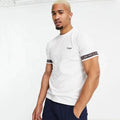 OEM Custom Logo Man Casual Tshirt Cotton Logo Tag Print Short Sleeves White Men's T-Shirt