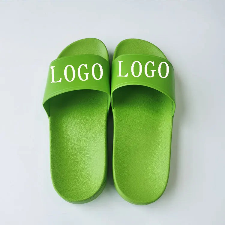 Factory Custom Popular Green Slipper OEM LOGO Hotel Bath Indoor Slippers Waterproof Comfortable Sleepers Spa Slippers for Women