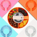 Silicone Reusable Snack Tray Cup Accessories BPA Free Round Tumbler Snack Bowl with 4 Compartments Fits for Stanly Cup 40oz