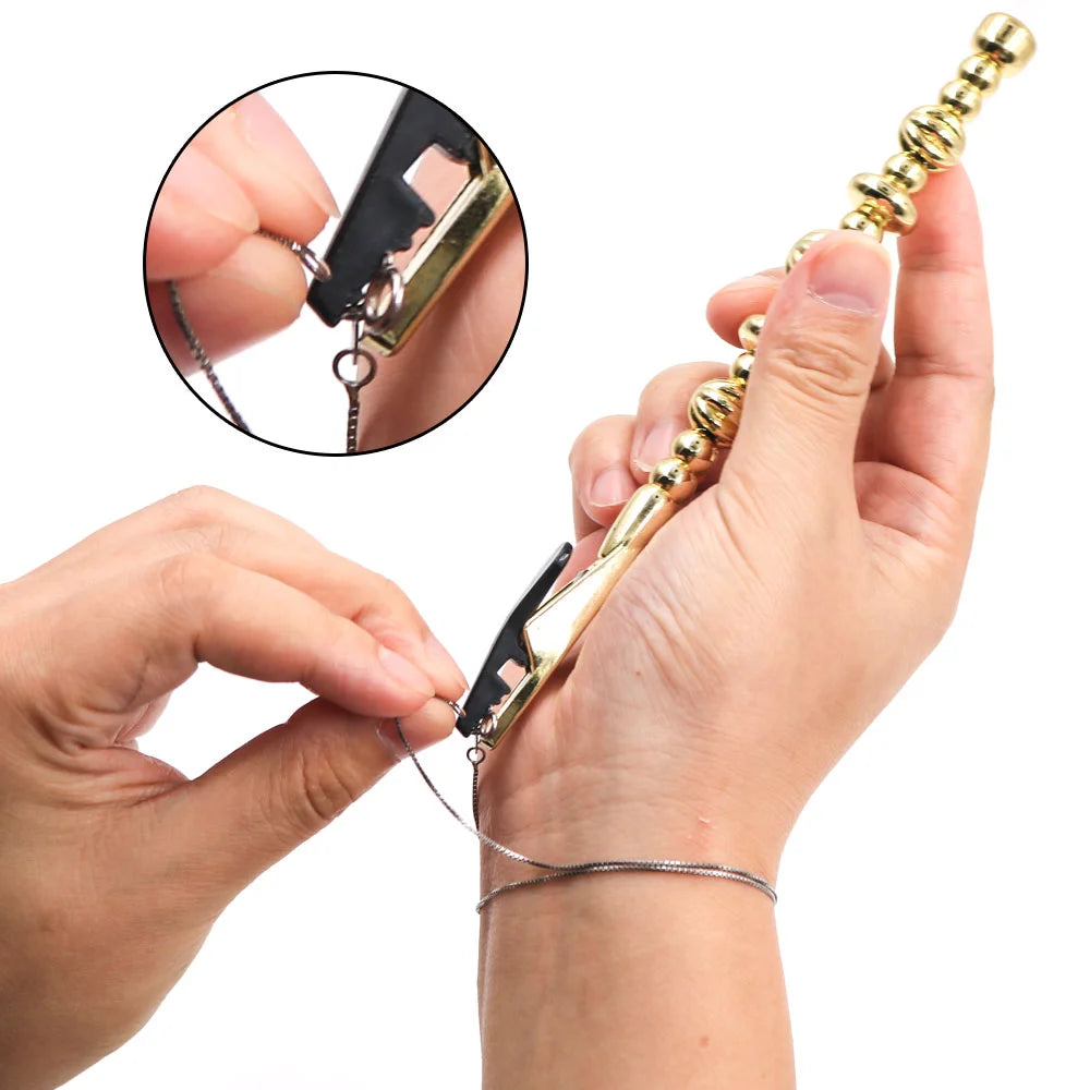 DIY Necklace Watch Clasps Assistance Tool Metal Tools Jewelry Helper Auxiliary Clip Crocodile Clip Bracelet Clasp Helper