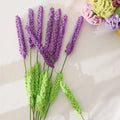 TK Handmade Artificial Crochet Wool Knitting Christmas Home Decoration Crafts Amigurumi Hook Carnation Lavender Flower