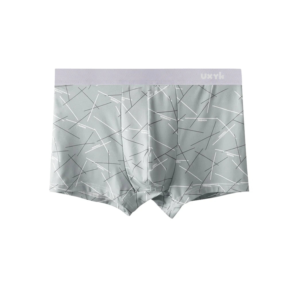Plus Size Men's Underwear Breathable Ice Silk Boxer & Briefs Comfortable Short Panties for Men