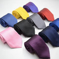Hot Sale Solid Color 8cm Plain Ties Polyester Pinstripes Necktie Solid Mens Skinny Ties Fashion Plain Gravata Ties