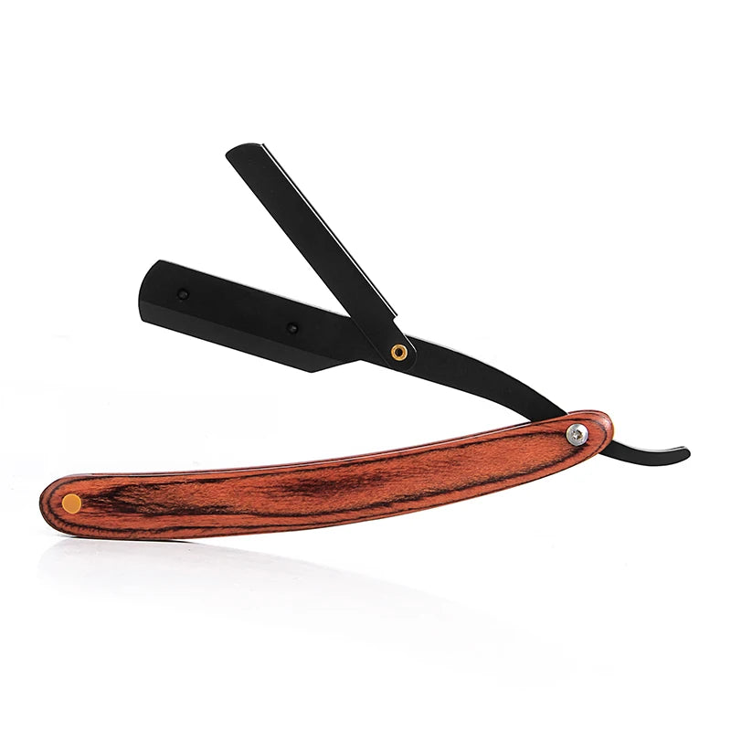 Professional Salon Barber Fold-able razor Hot Selling New Material Wood Handle razor Men's Shaving