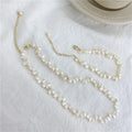 Unique Genuine Dainty Small Pearl Beads Beaded Chain Necklace Bracelet Set Necklaces With Gold Pendant Also Available