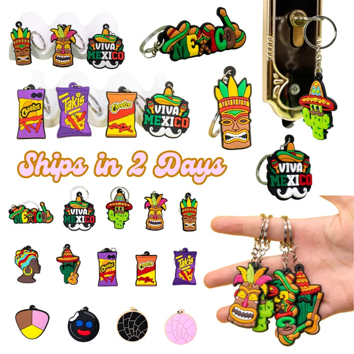 Wholesale Taco & Enchilada Mexican Food Keychain Cute Keychain Charms for Anime Keychain Toys & Sneaker Keychain