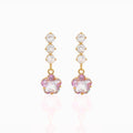 ZUOLA 5A Zircon Lightweight Geometric Bar Statement Earrings Sparkly Rhinestone CZ Vertical Drop Dangles Fashion Studs