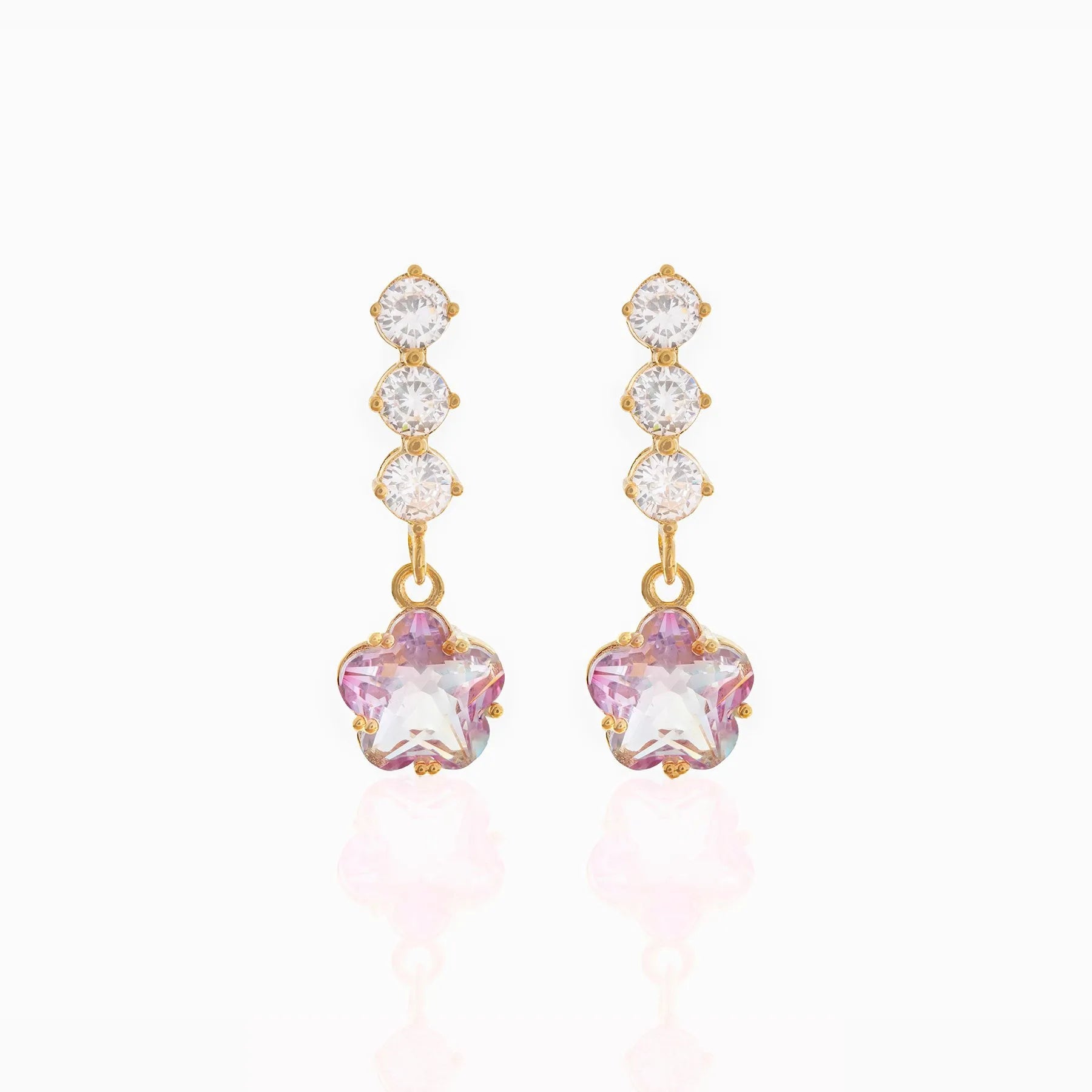 ZUOLA 5A Zircon Lightweight Geometric Bar Statement Earrings Sparkly Rhinestone CZ Vertical Drop Dangles Fashion Studs