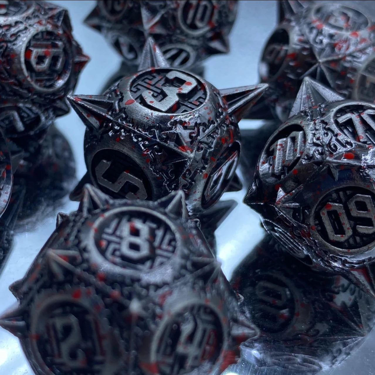Metal Dice Set Dnd Dice D&d Dice RPG Dungeons & Dragons Game Polyhedral Customized Color DND Dice