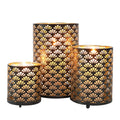 Set of 3 Metal Tealight Candle Holders