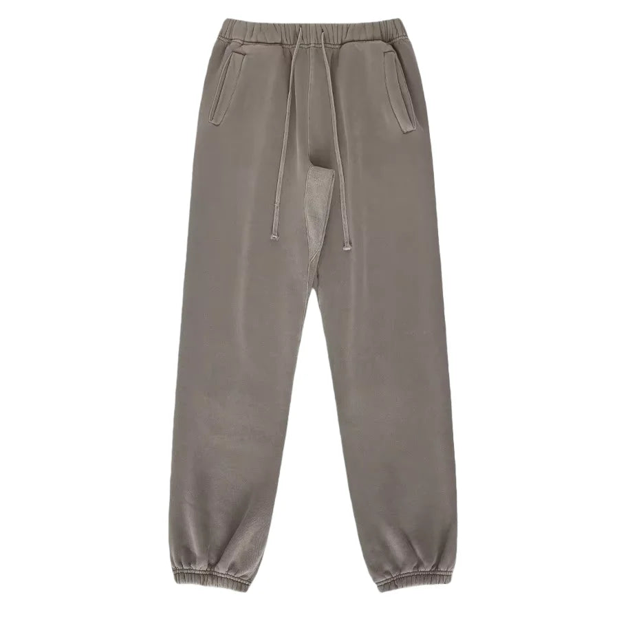 Women's Casual Solid Color Jog Pants High Waist Sports Pants with Loose Elastic Flat Front Style