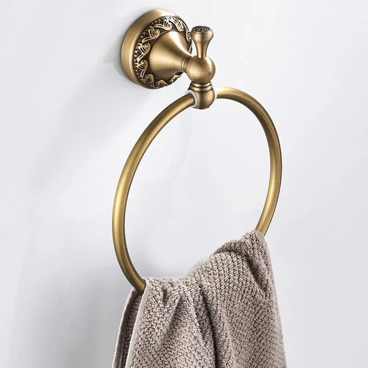 KEGAO Modern Design Brass Towel Ring and Hanger Eco-friendly Bathroom Hardware
