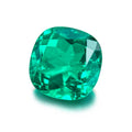 Verdant Green Lab Grown Hydrothermal Emerald Cushion Cut for Hanging Earrings Made of Synthetic Rough Colombian Emerald