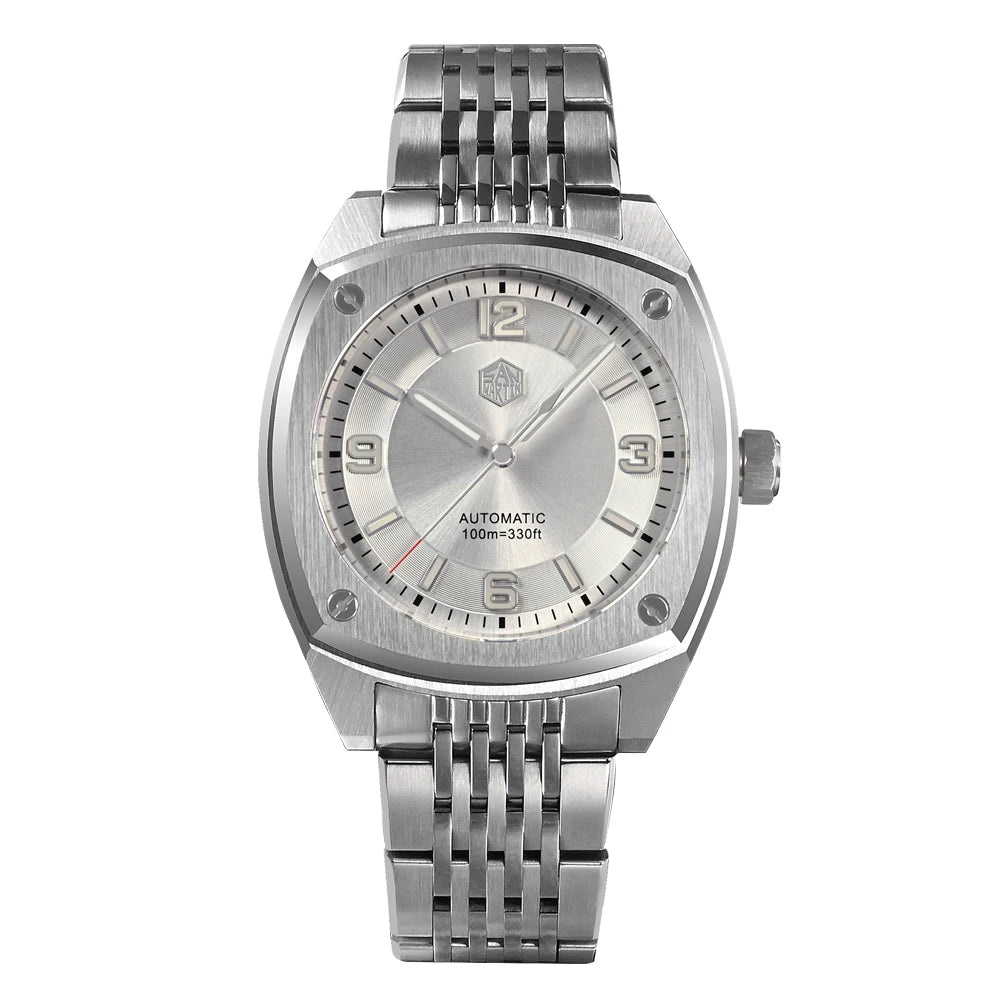 San martin Original Design Classical Vintage Mechanical Automatic Sw200 10atm Bgw9 316L Stainless Steel Watch Men for Sale