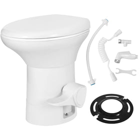 High Strength Environmental Protection Portable Elongated One Piece Dual-Flush Hotel Camping Plastic Foot-operated RV Outdoor