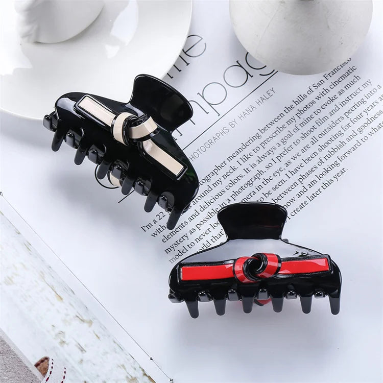 Korea New Fashion OL Women Hair Accessories Acrylic Acetate Hairpin Elegant Knotted Hair Clips Hair Claw