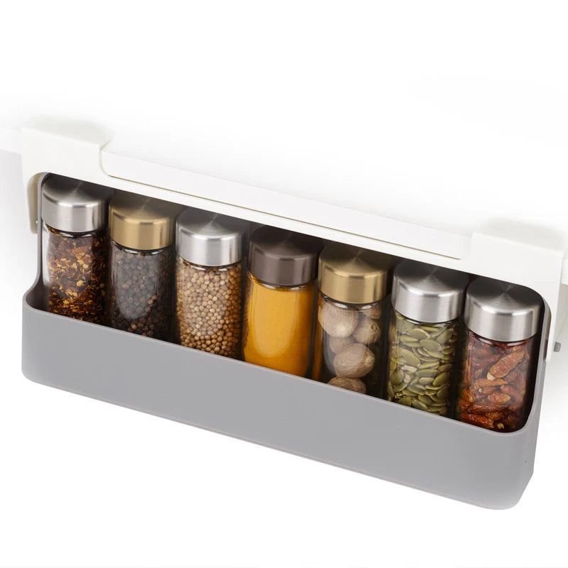 Hot Sale Drawer Type Household Self Adhesive Wall-mounted Kitchen Spice Box Storage Seasoning Bottle Storage Rack