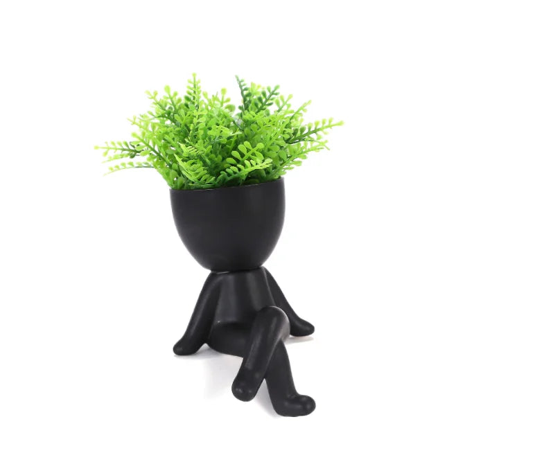 Best Gift Idea Glazed Succulent Plant and Flowerpot Vase Set for Home Desktop Decorative Small Indoor and Backyard Design