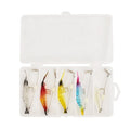 5.7g 4.8cm 5pcs 17.5*9.2*3cm Artificial Bait Luminous Soft Bait with Hook Prawn Fishing Bait Shrimp Lure Soft Plastic Lure Set