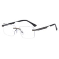 Anti Blue Ray Glasses Rimless  Protect Eyes From Ultraviolet Radiation Eyeglasses Men Women Business Rectangle Eyeglass Frame