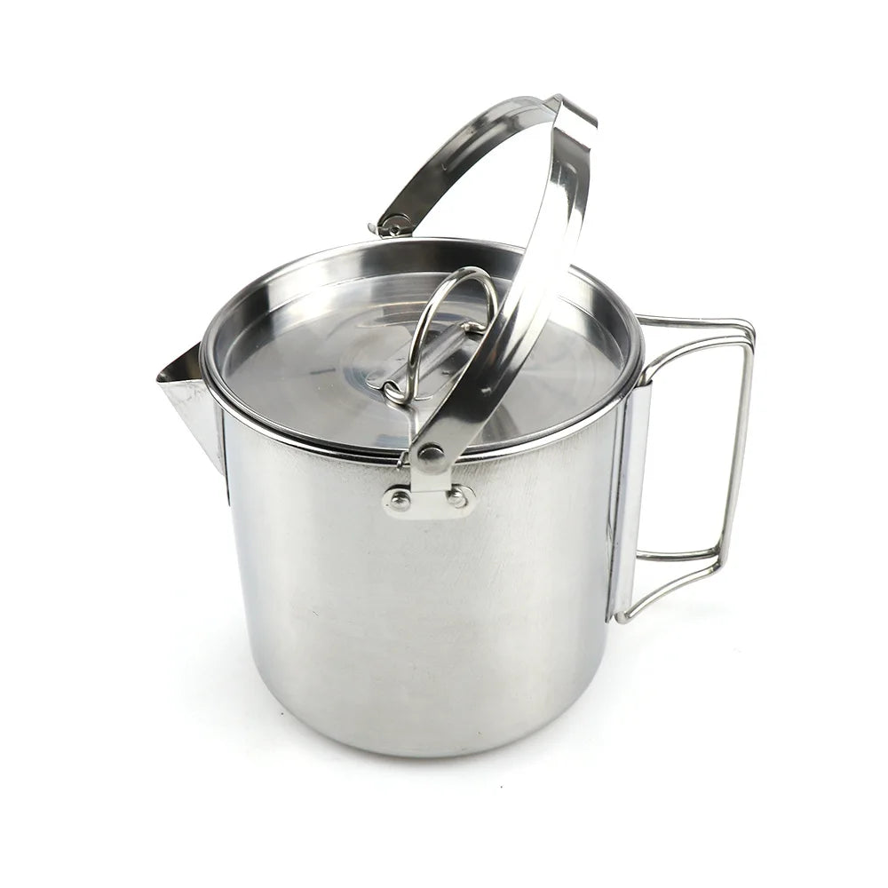 ZXH-020 Portable Cookware Outdoor Hiking Survival Kettle 1.2L Water TeaPot Coffee Pot Kettle